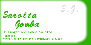 sarolta gomba business card